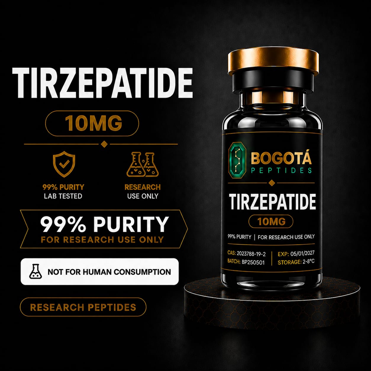 Tirzepatida 10 mg | Bogotá Peptides