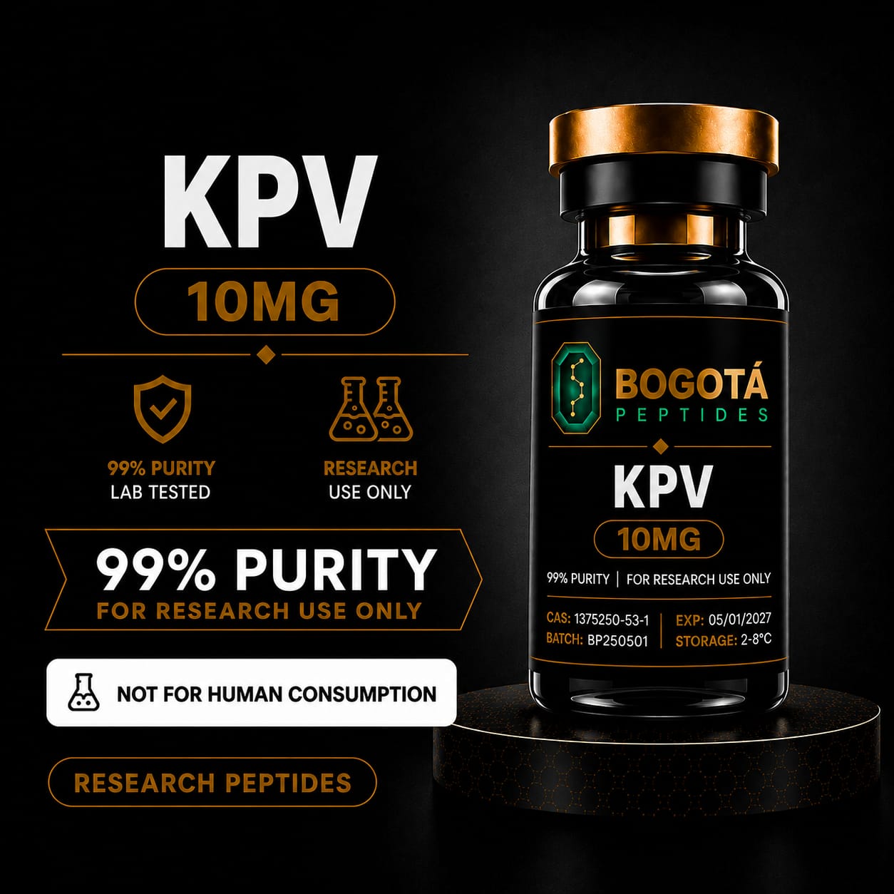 KPV 10mg en Colombia - Bogotá Peptides